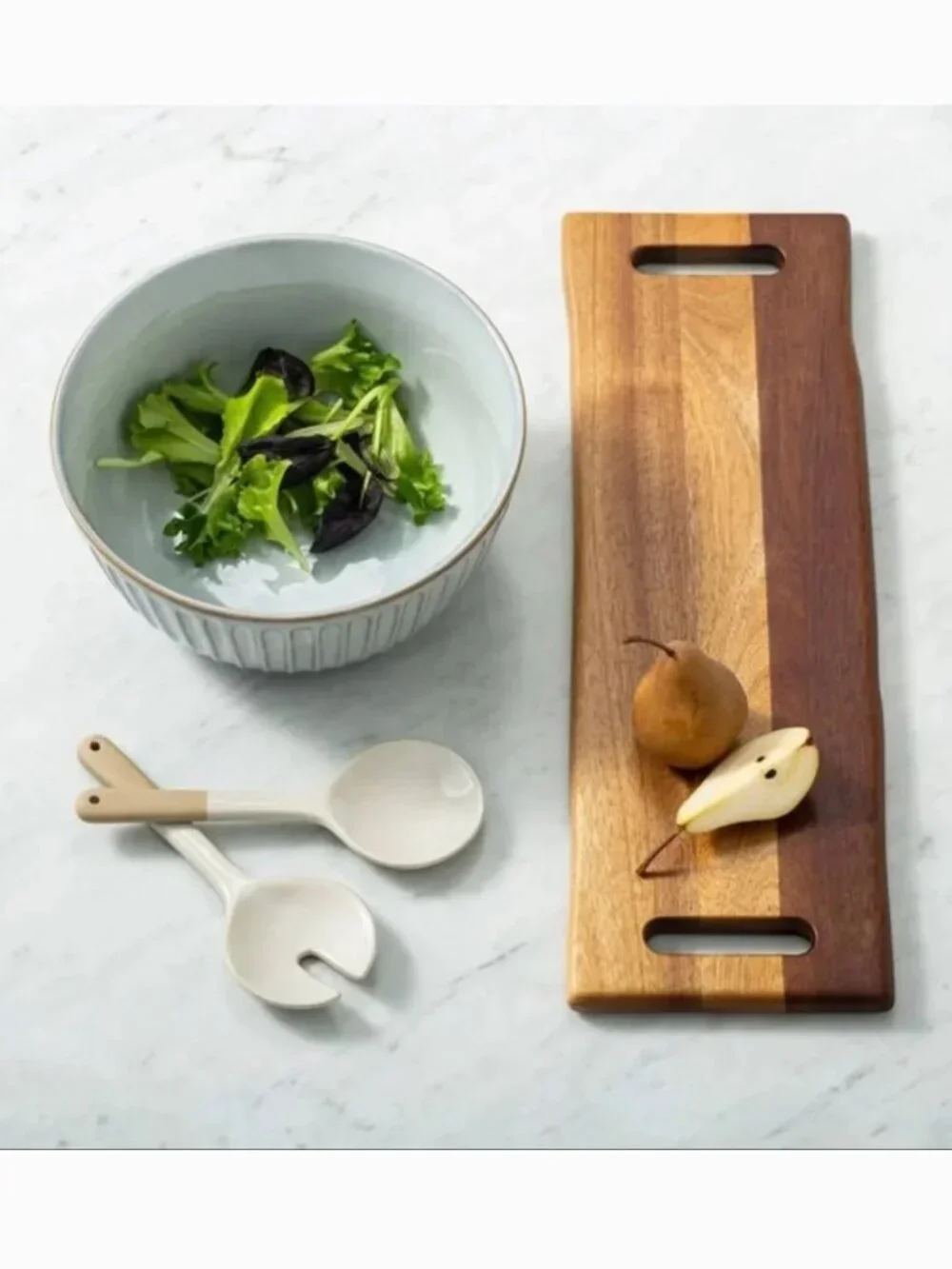 Hearth & Hand Two PIece Stoneware Salad Tongs